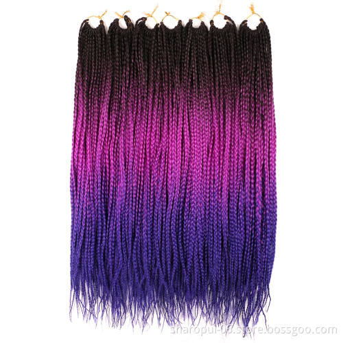 Jumbo braiding hair 3x box braids attachment 24inch length Ombre color synthetic crochet braid hair